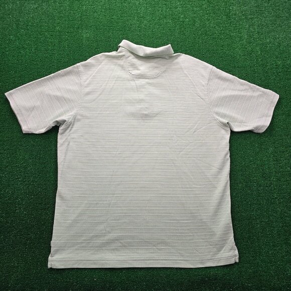 Tommy Bahama Polo Shirt Mens Large Light Green Striped Golf Summer Beach Casual - Picture 8 of 8